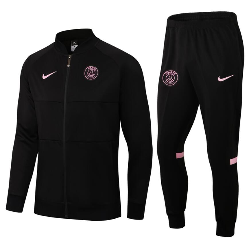 2021/22 PSG Black Pink Training Kits Jacket with Trousers